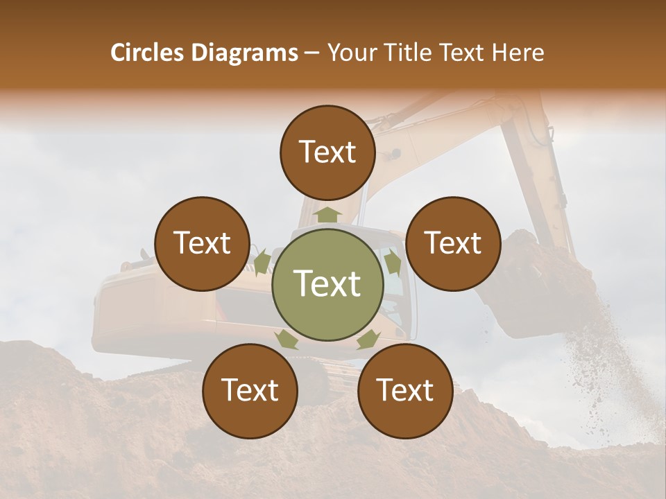 Bulldozer Machinery Excavate PowerPoint Template