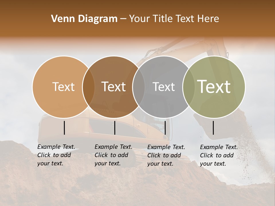 Bulldozer Machinery Excavate PowerPoint Template
