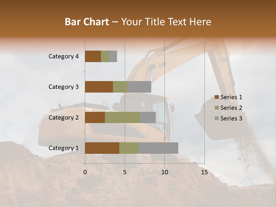 Bulldozer Machinery Excavate PowerPoint Template