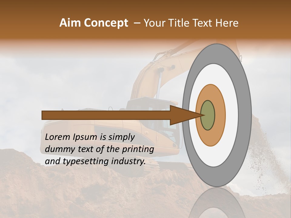 Bulldozer Machinery Excavate PowerPoint Template