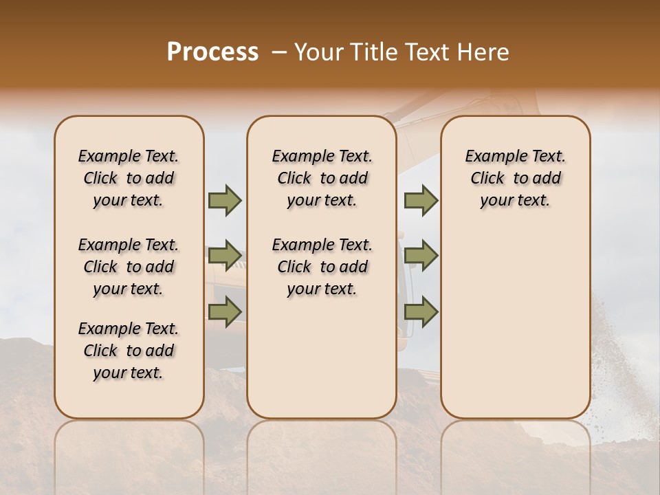 Bulldozer Machinery Excavate PowerPoint Template