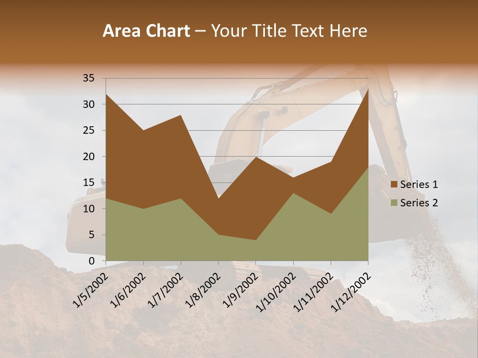 Bulldozer Machinery Excavate PowerPoint Template