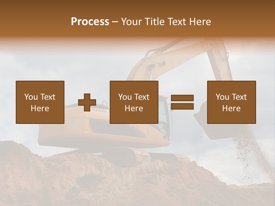 Bulldozer Machinery Excavate PowerPoint Template