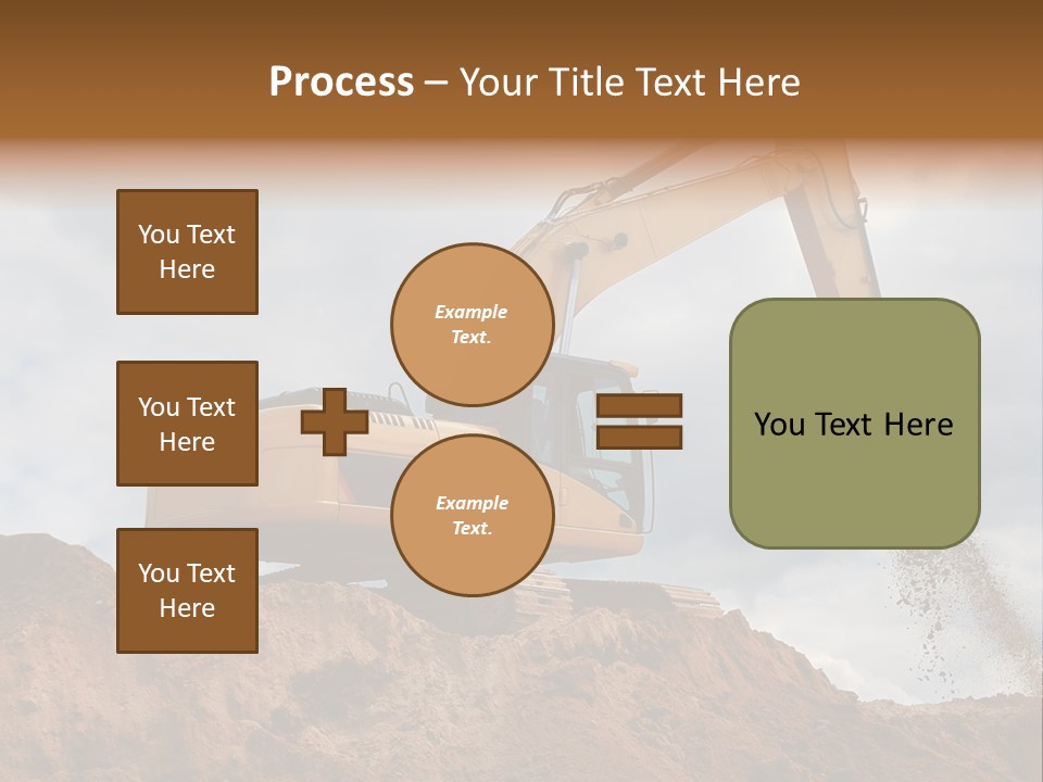 Bulldozer Machinery Excavate PowerPoint Template