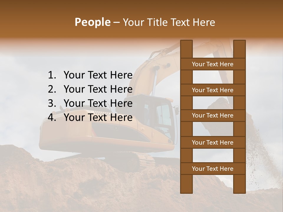 Bulldozer Machinery Excavate PowerPoint Template