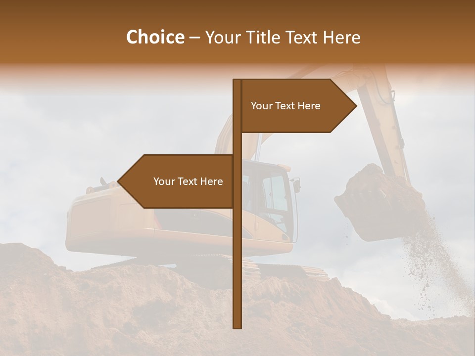 Bulldozer Machinery Excavate PowerPoint Template