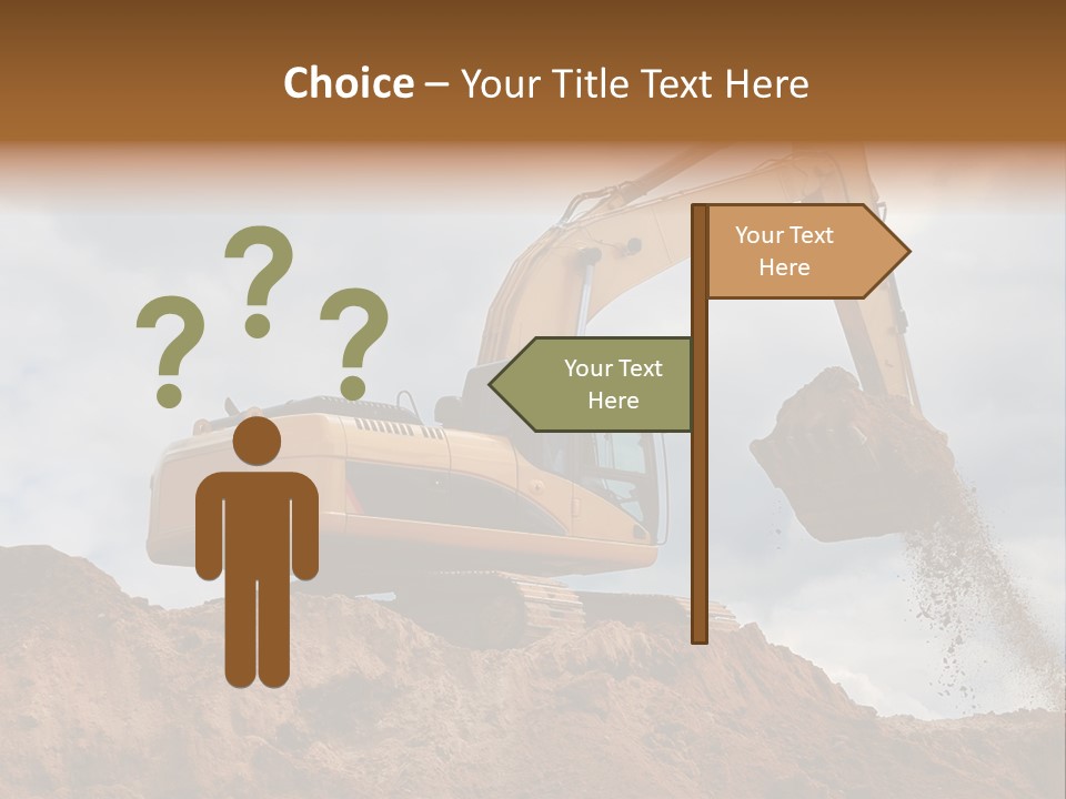 Bulldozer Machinery Excavate PowerPoint Template