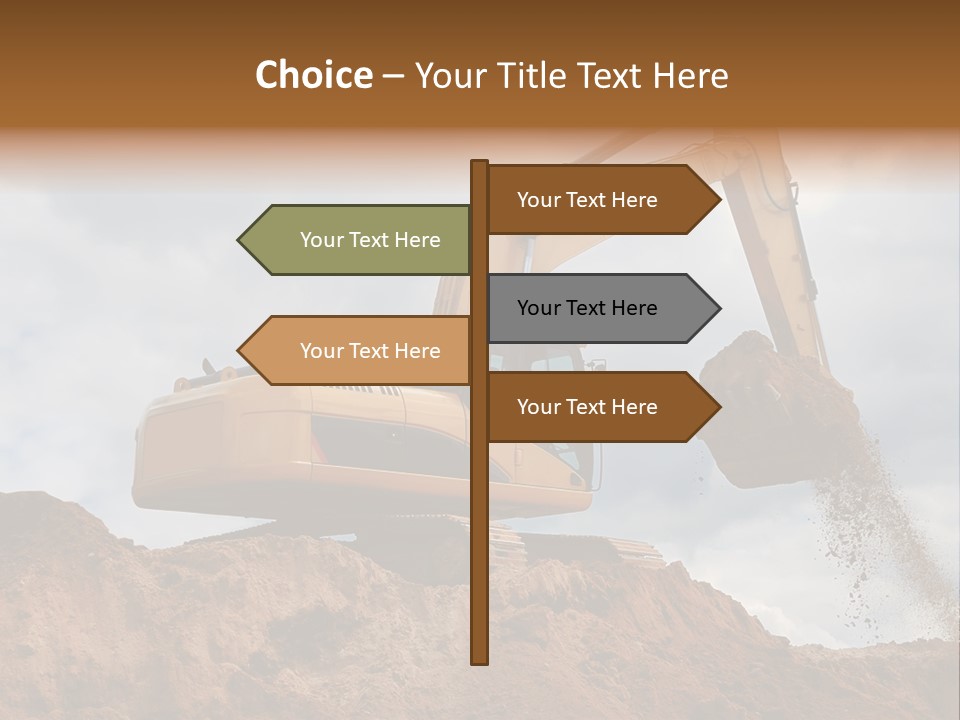 Bulldozer Machinery Excavate PowerPoint Template