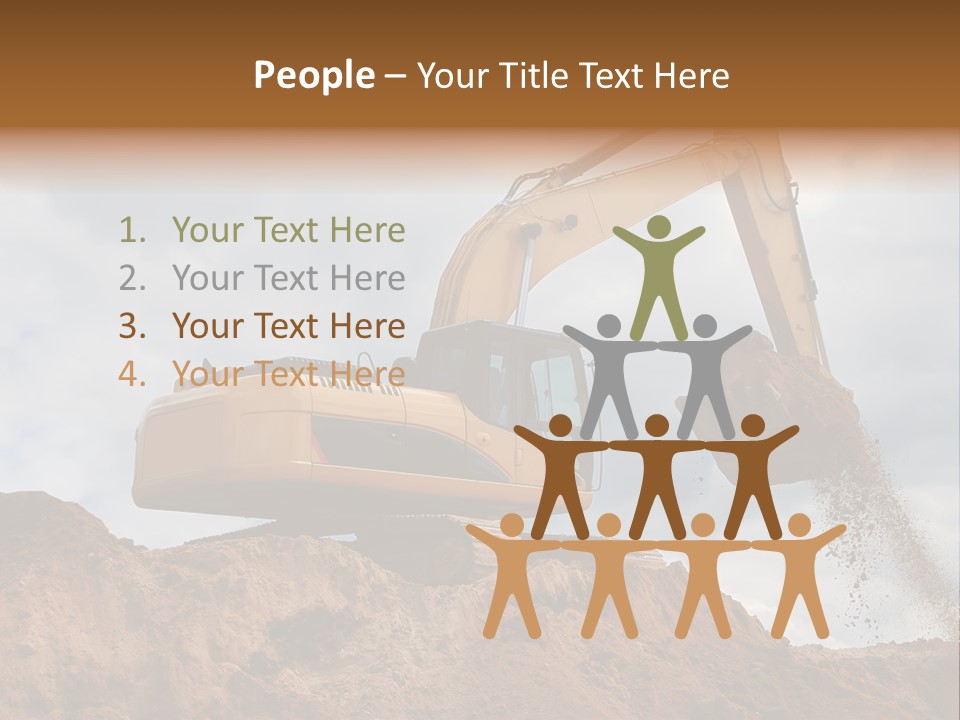 Bulldozer Machinery Excavate PowerPoint Template