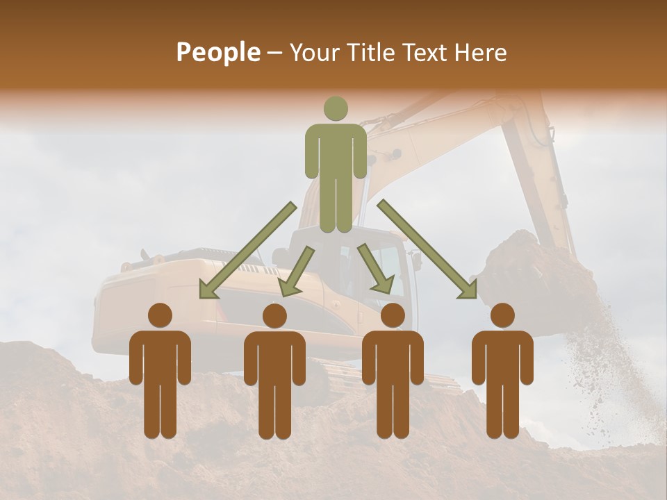 Bulldozer Machinery Excavate PowerPoint Template