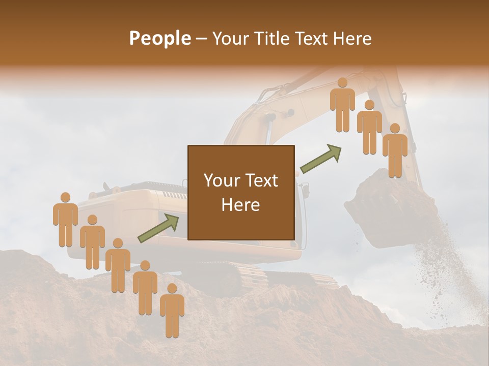 Bulldozer Machinery Excavate PowerPoint Template