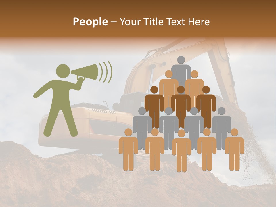Bulldozer Machinery Excavate PowerPoint Template