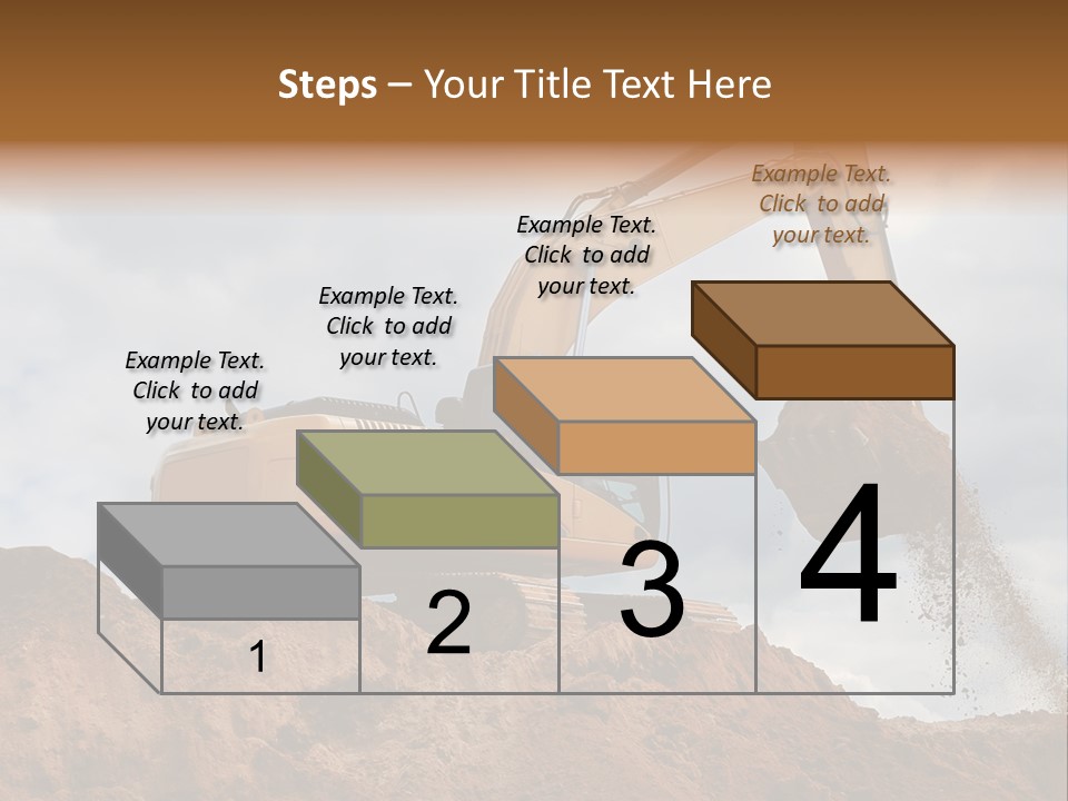 Bulldozer Machinery Excavate PowerPoint Template