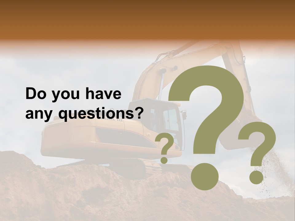 Bulldozer Machinery Excavate PowerPoint Template