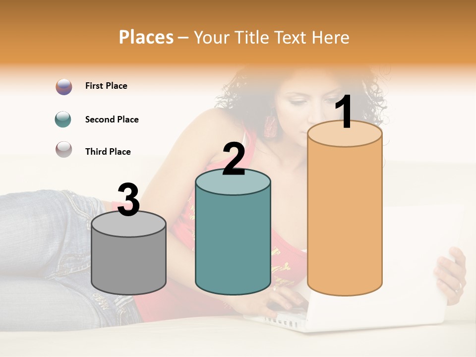 Lounge Woman House PowerPoint Template