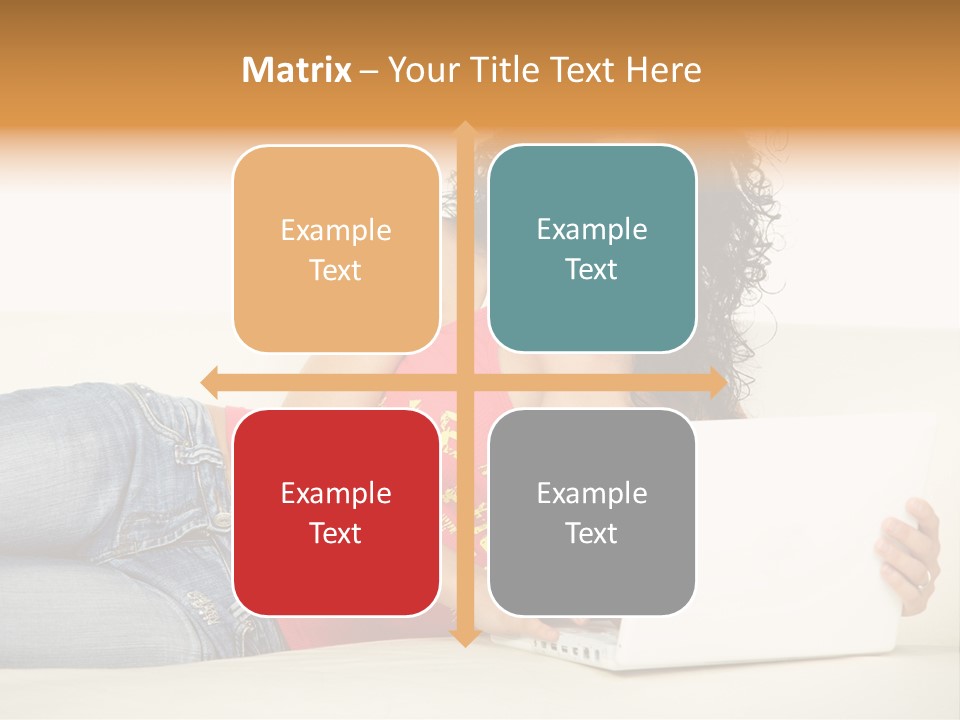 Lounge Woman House PowerPoint Template