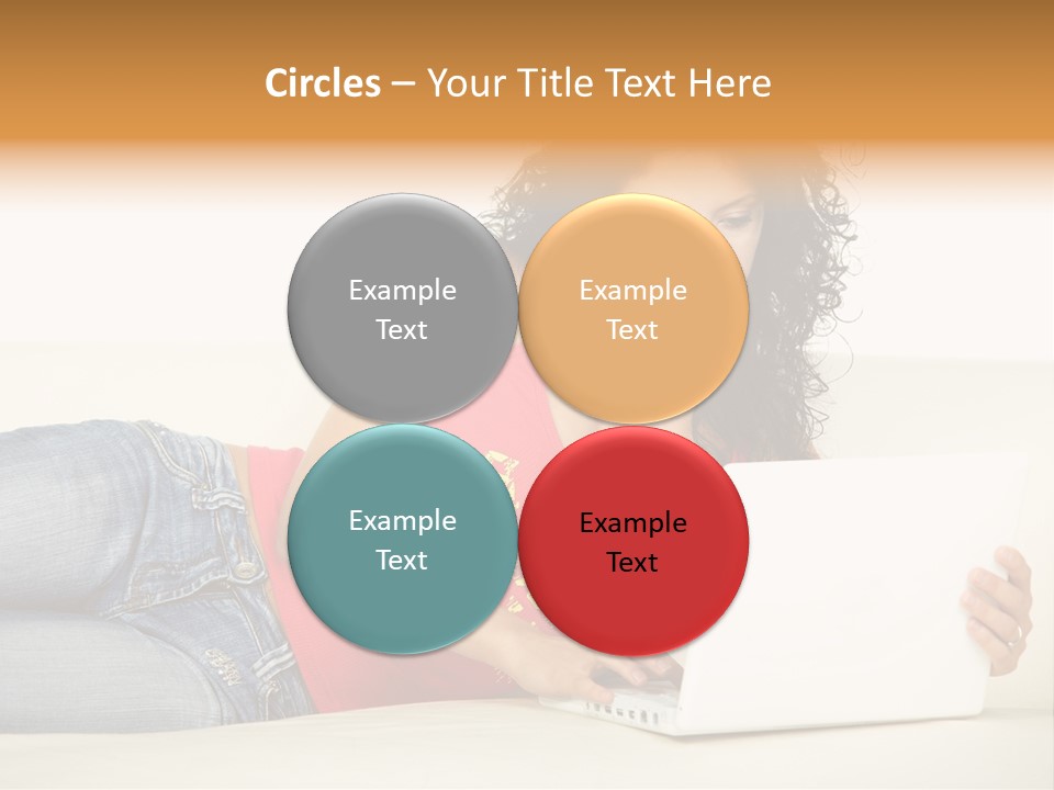 Lounge Woman House PowerPoint Template