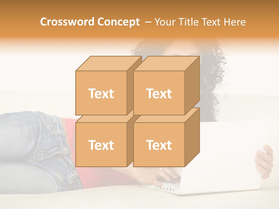 Lounge Woman House PowerPoint Template