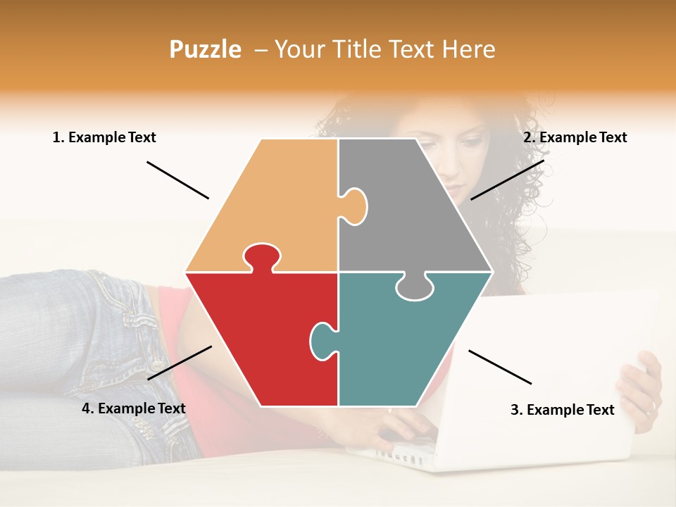 Lounge Woman House PowerPoint Template