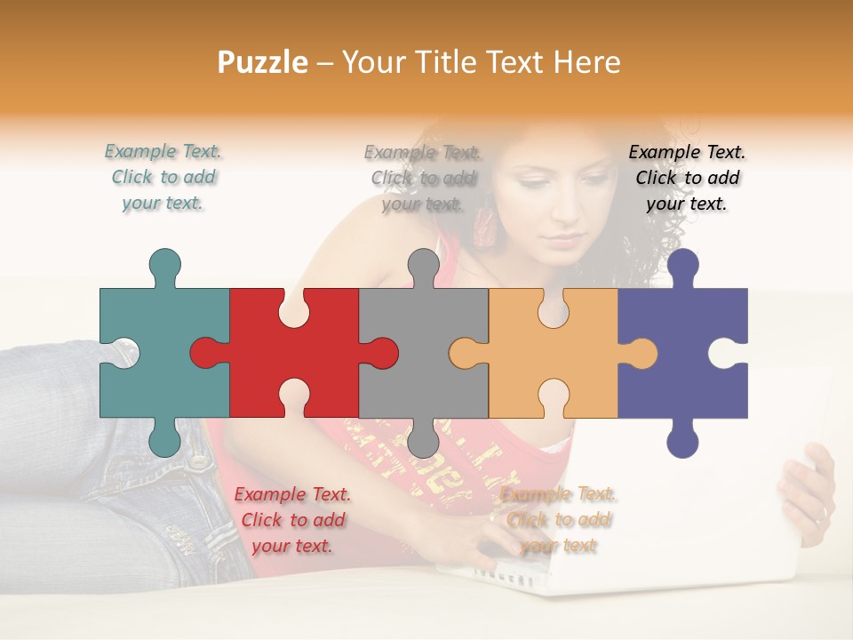 Lounge Woman House PowerPoint Template