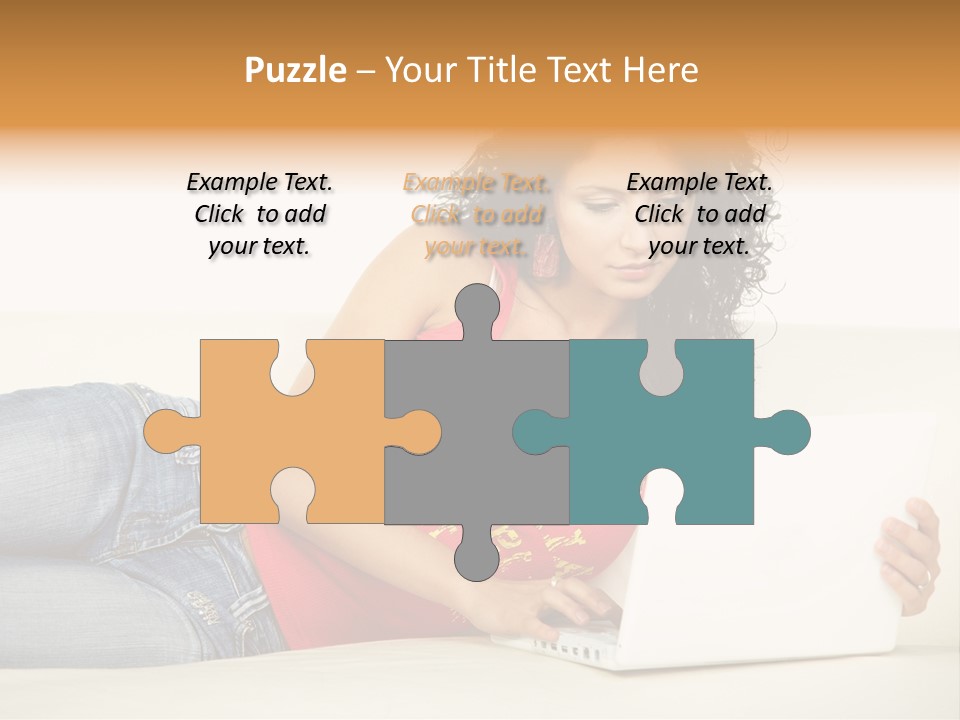 Lounge Woman House PowerPoint Template