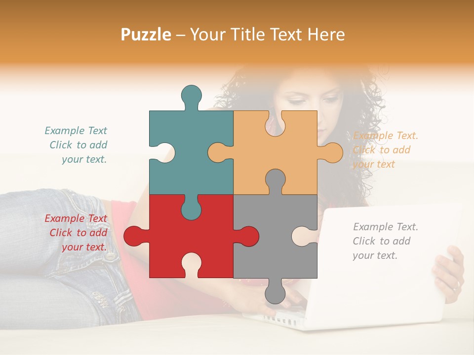 Lounge Woman House PowerPoint Template