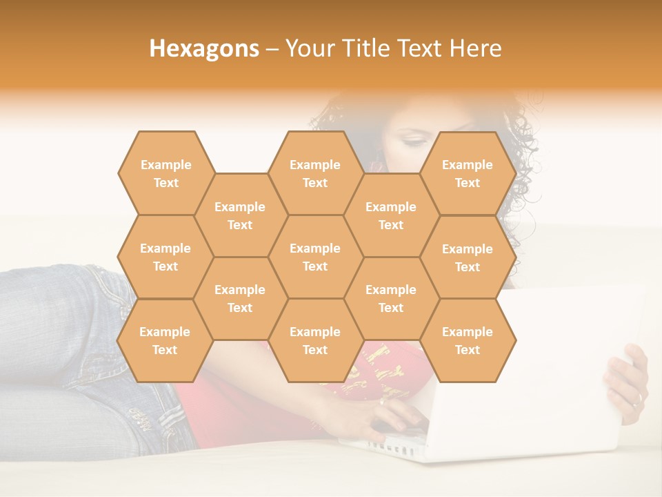 Lounge Woman House PowerPoint Template