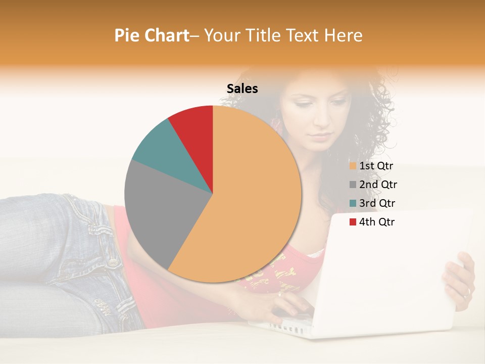 Lounge Woman House PowerPoint Template