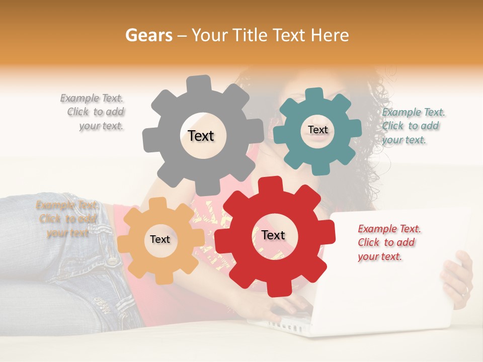 Lounge Woman House PowerPoint Template