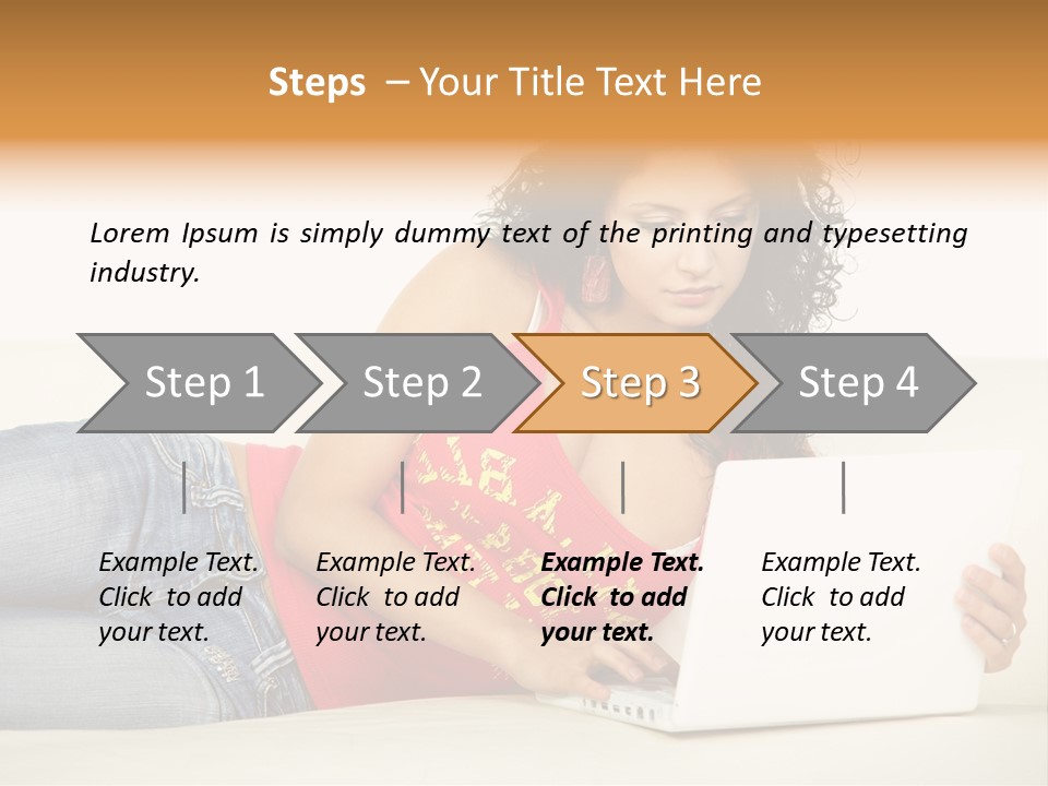 Lounge Woman House PowerPoint Template