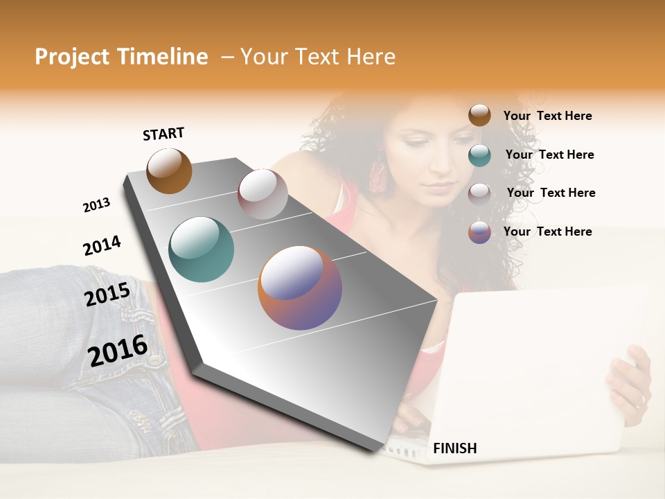 Lounge Woman House PowerPoint Template