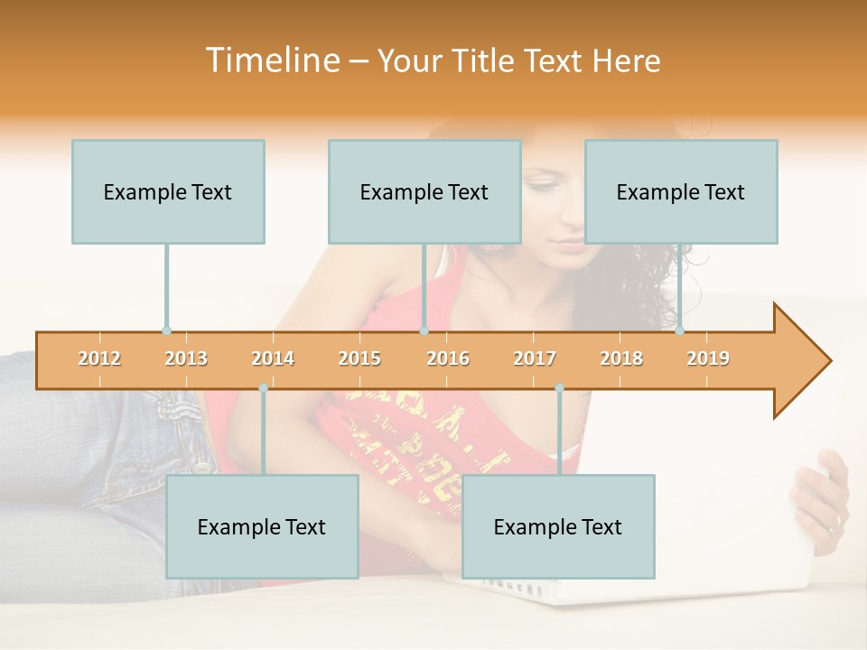 Lounge Woman House PowerPoint Template