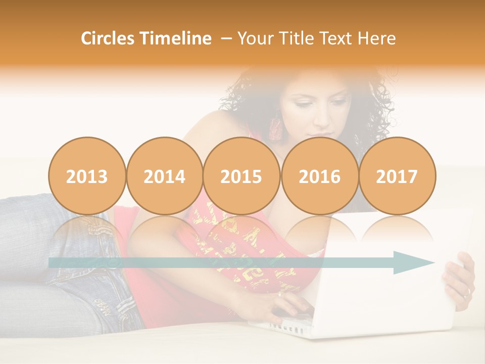 Lounge Woman House PowerPoint Template