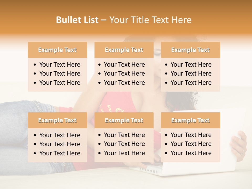 Lounge Woman House PowerPoint Template