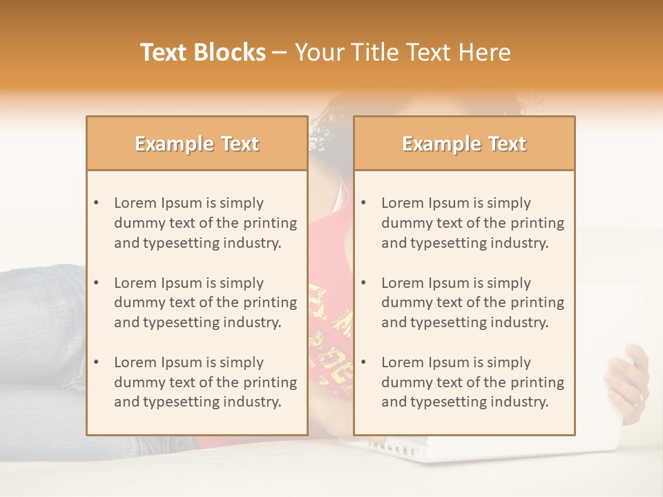 Lounge Woman House PowerPoint Template