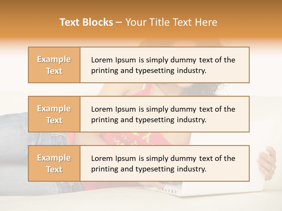 Lounge Woman House PowerPoint Template