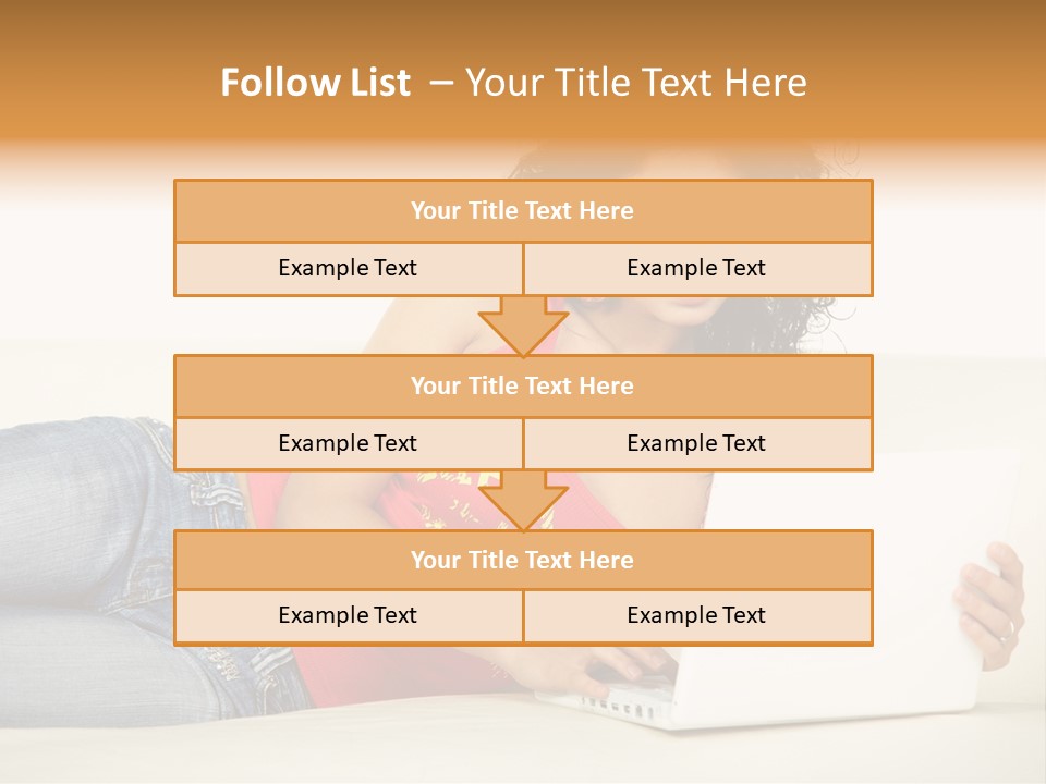 Lounge Woman House PowerPoint Template