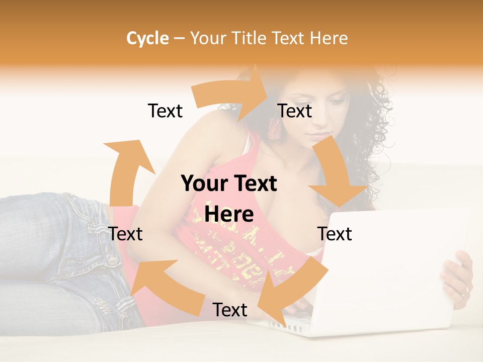 Lounge Woman House PowerPoint Template