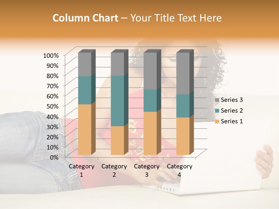Lounge Woman House PowerPoint Template
