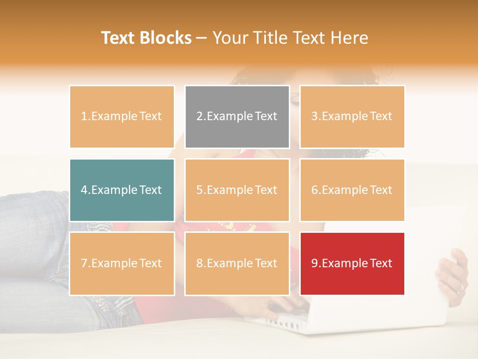 Lounge Woman House PowerPoint Template