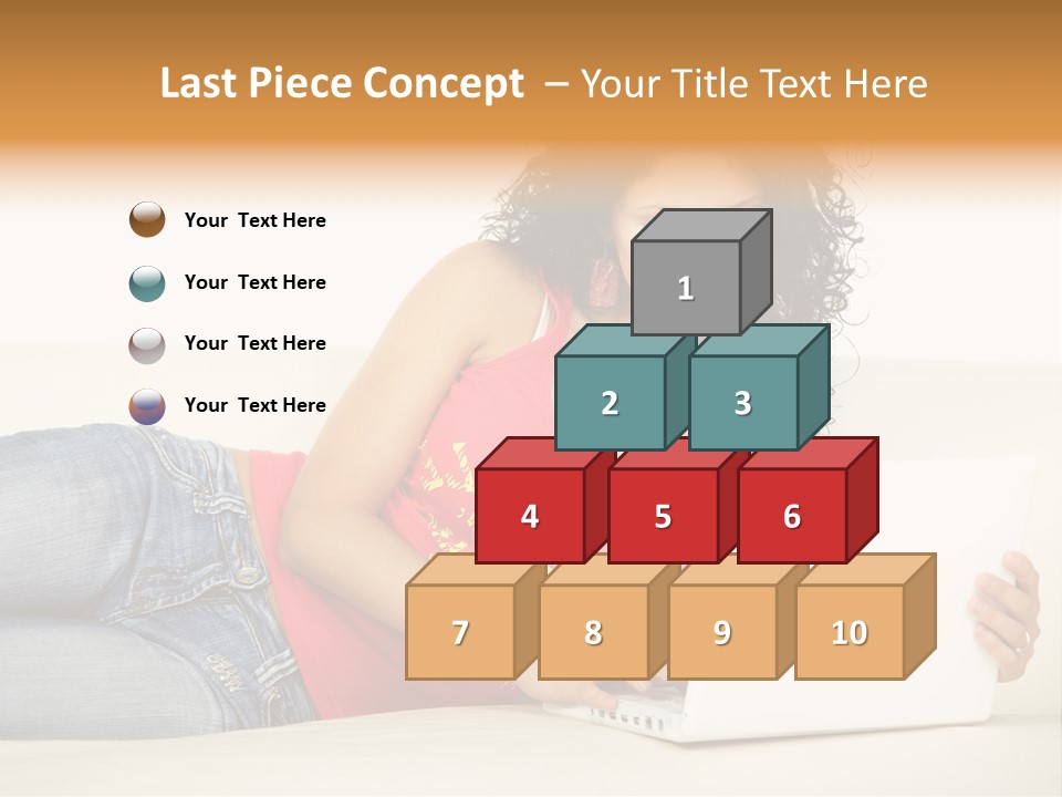 Lounge Woman House PowerPoint Template