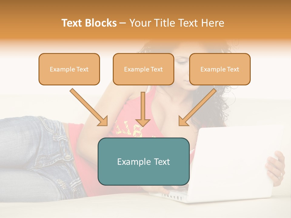 Lounge Woman House PowerPoint Template