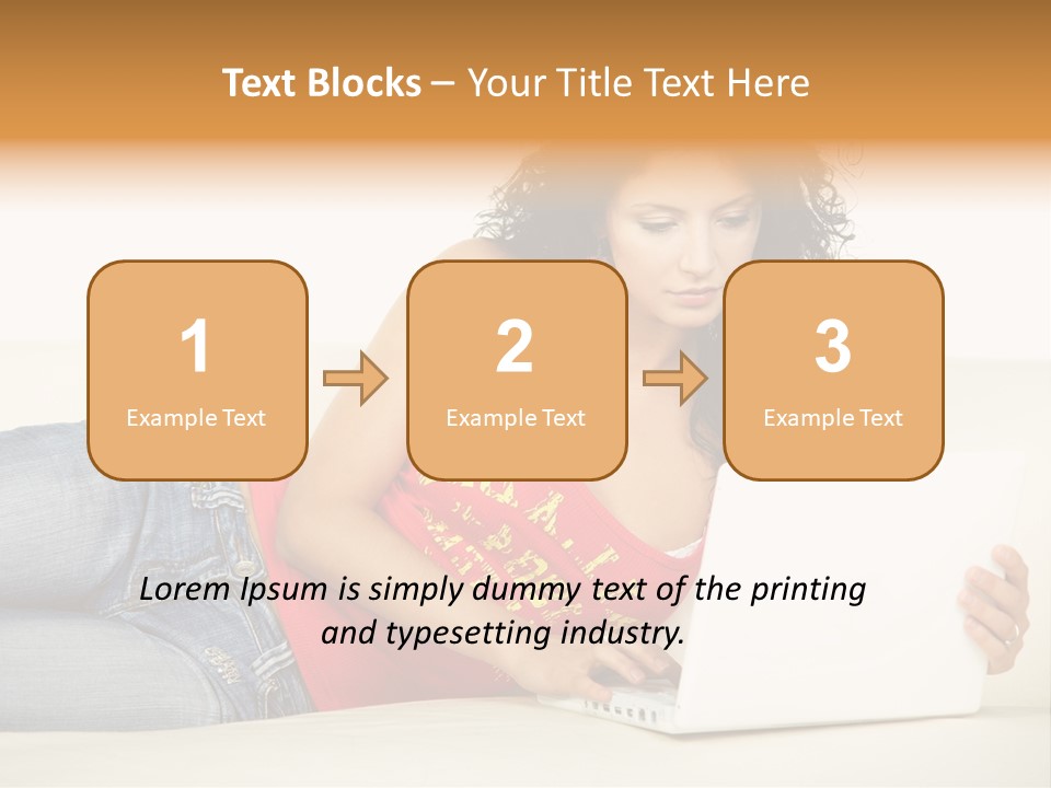 Lounge Woman House PowerPoint Template