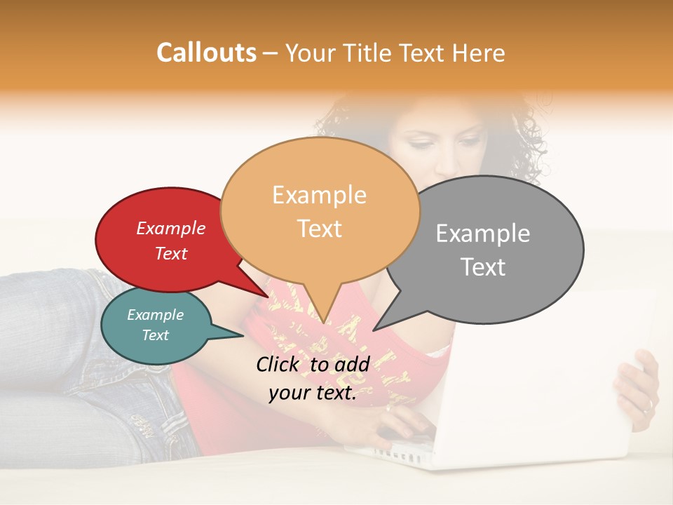 Lounge Woman House PowerPoint Template