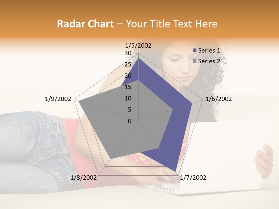 Lounge Woman House PowerPoint Template