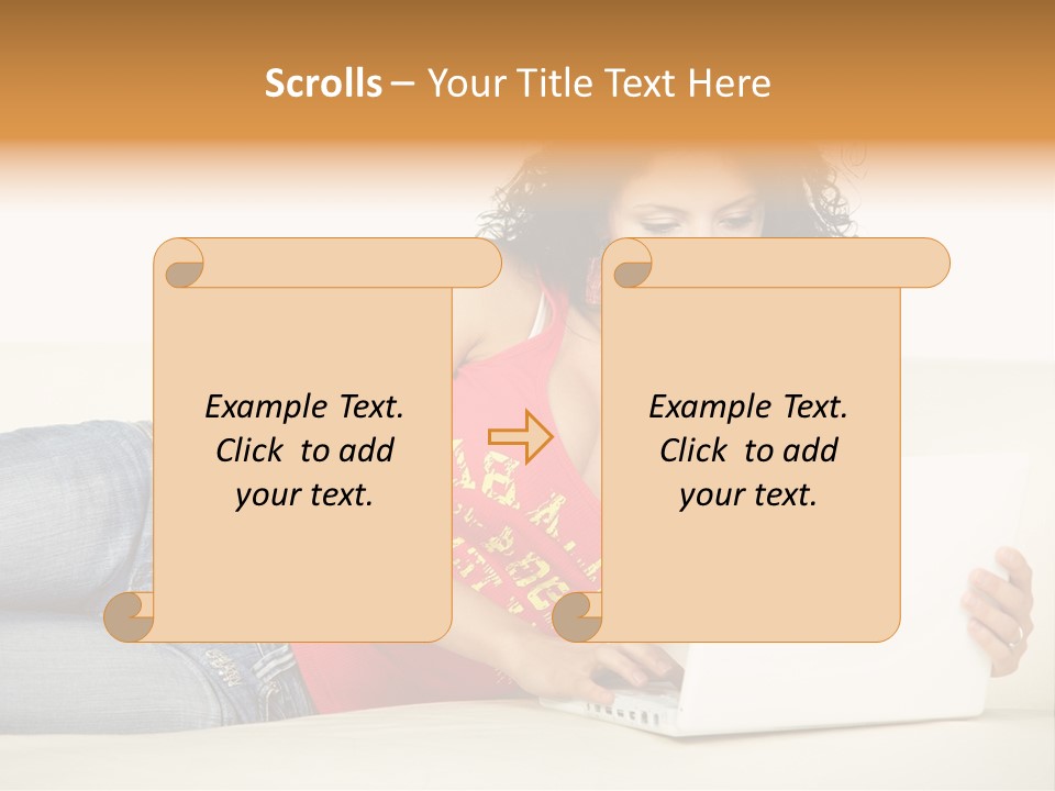 Lounge Woman House PowerPoint Template