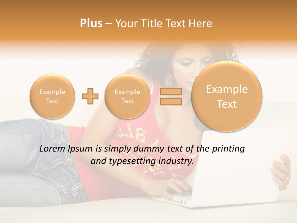 Lounge Woman House PowerPoint Template