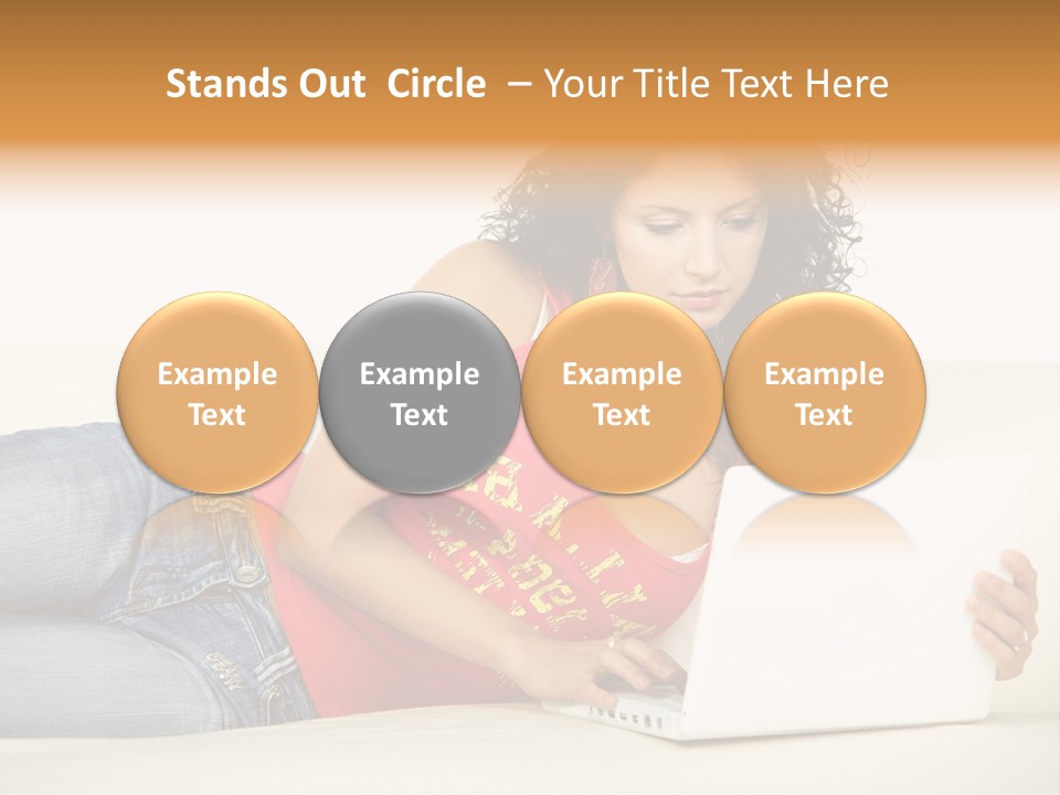 Lounge Woman House PowerPoint Template