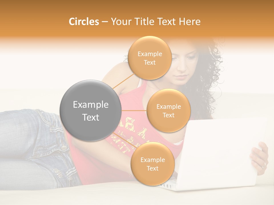 Lounge Woman House PowerPoint Template