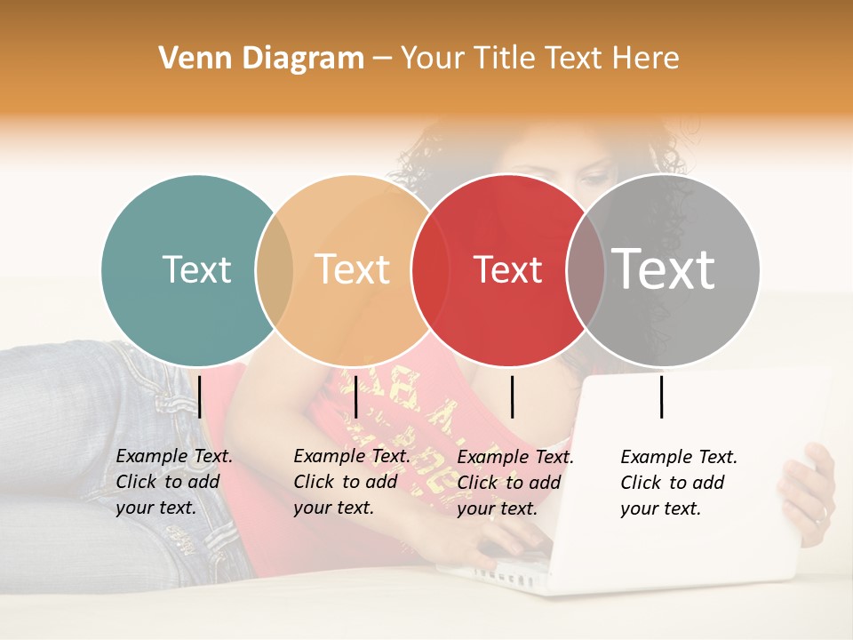 Lounge Woman House PowerPoint Template